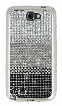 Samsung N7100 Galaxy Note 2 Tal Geili Siyah Silikon Klf