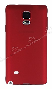 Samsung N9100 Galaxy Note 4 Mat Krmz Silikon Klf