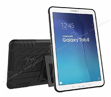 Samsung T560 Galaxy Tab E Ultra Sper Koruma Standl Siyah Klf