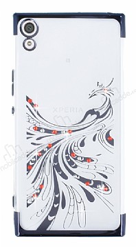 Sony XA1 Ultra Siyah Peacock Tal effaf Silikon Klf