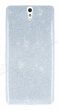 Sony Xperia C5 Ultra Simli Silver Silikon Klf