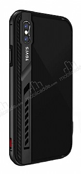 Dafoni Element Shield iPhone X / XS Standl Ultra Koruma Siyah Klf