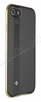 Totu Design Blade iPhone 7 / 8 Gold Metal Kenarl Silikon Klf