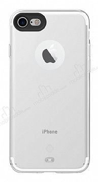 Totu Design iPhone 7 Kamera Korumal Buzlu Beyaz Silikon Klf
