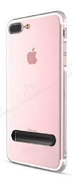 Totu Design Keen Series iPhone 7 Plus / 8 Plus Standl Siyah Silikon Klf