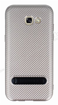 Totu Design Samsung Galaxy A5 2017 Standl Karbon Gold Rubber Klf