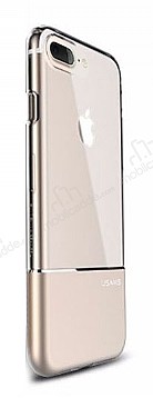 Usams Ease Series iPhone 7 Plus / 8 Plus Gold Metal effaf Silikon Klf