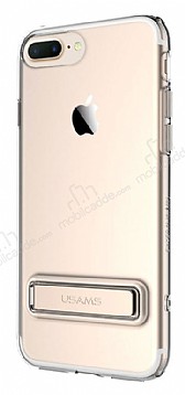 Usams iPhone 7 Plus / 8 Plus Standl Gold Silikon Klf