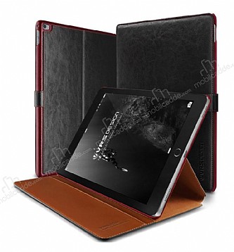 Verus Dandy Layered Leather iPad Pro 12.9 Siyah Klf