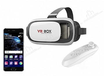 VR BOX Huawei P10 Bluetooth Kontrol Kumandal 3D Sanal Gereklik Gzl