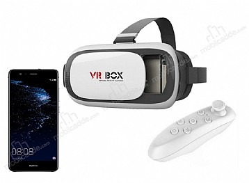 VR BOX Huawei P10 Plus Bluetooth Kontrol Kumandal 3D Sanal Gereklik Gzl