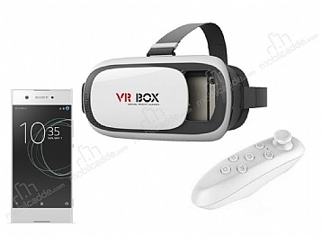 VR BOX Sony Xperia XA1 Ultra Bluetooth Kontrol Kumandal 3D Sanal Gereklik Gzl