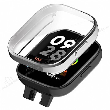 Xiaomi Redmi Watch 3 360 Korumal Silver Sert Kasa ve Ekran Koruyucu