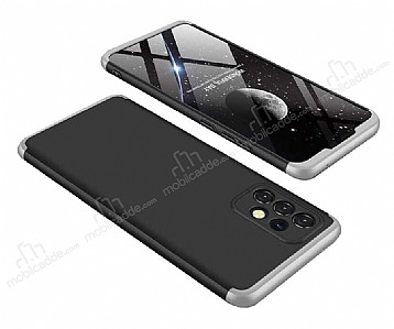 Zore GKK Ays Samsung Galaxy A32 4G 360 Derece Koruma Siyah-Gri Rubber Klf
