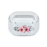 AirPods Pro Colorful Flower Resimli effaf Rubber Klf