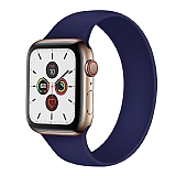 Apple Watch 4 / Watch 5 Solo Loop Lacivert Silikon Kordon 44mm
