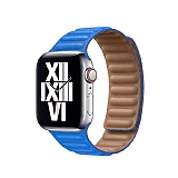 Apple Watch 4 / Watch 5 Mavi Deri Kordon 44 mm