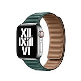 Apple Watch 7 Yeil Deri Kordon 41 mm