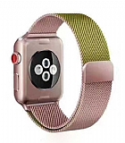 Apple Watch / Watch 2 / Watch 3 Geili Rose-Yeil Metal Kordon (38 mm)