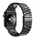 Apple Watch / Watch 2 / Watch 3 Siyah Metal Kordon (42 mm)