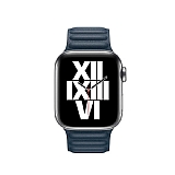 Apple Watch 4 / Watch 5 Lacivert Deri Kordon 40 mm