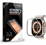 Dafoni Apple Watch Ultra Tempered Glass Premium Gri Full Cam Ekran Koruyucu (49 mm)