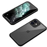 Dafoni Extra iPhone 12 360 Derece Koruma Cam Siyah Klf