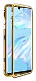 Dafoni Glass Guard iPhone X / XS Metal Kenarl Cam Gold Klf