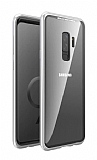 Dafoni Glass Guard Samsung Galaxy S9 Plus Metal Kenarl Cam Silver Klf