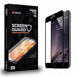 Dafoni iPhone 6 / 6S Full Tempered Glass Premium Siyah Full Cam Ekran Koruyucu