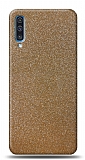 Dafoni Samsung Galaxy A70 Gold Parlak Simli Telefon Kaplama