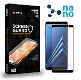 Dafoni Samsung Galaxy A8 2018 Full Nano Premium Siyah Ekran Koruyucu