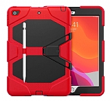 Dafoni Shock Armor iPad 10.2 2020 Kalemlikli Ultra Koruma Krmz Klf