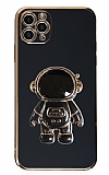 Eiroo Astronot iPhone 11 Pro Max Standl Siyah Silikon Klf