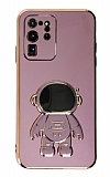 Eiroo Astronot Samsung Galaxy S20 Ultra Standl Mor Silikon Klf
