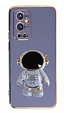Eiroo Astronot OnePlus 9 Pro Standl Mavi Silikon Klf