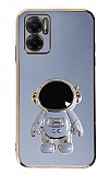Eiroo Astronot Xiaomi Redmi 10 5G Standl Mavi Silikon Klf