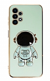 Eiroo Astronot Samsung Galaxy A23 Standl Yeil Silikon Klf