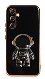 Eiroo Astronot Samsung Galaxy A54 Standl Siyah Silikon Klf