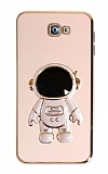 Eiroo Astronot Samsung Galaxy J7 Prime/J7 Prime 2 Standl Pembe Silikon Klf