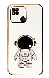 Eiroo Astronot Xiaomi Redmi 10A Standl Beyaz Silikon Klf