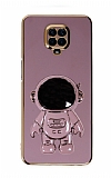 Eiroo Astronot Xiaomi Redmi Note 9 Pro Max Standl Mor Silikon Klf
