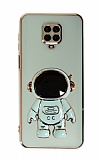 Eiroo Astronot Xiaomi Redmi Note 9 Pro Max Standl Yeil Silikon Klf