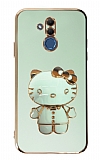 Eiroo Aynal Kitty Huawei Mate 20 Lite Standl Yeil Silikon Klf