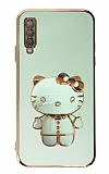 Eiroo Aynal Kitty Samsung Galaxy A30S Standl Yeil Silikon Klf
