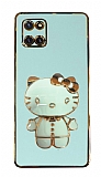 Eiroo Aynal Kitty Samsung Galaxy Note 10 Lite Standl Yeil Silikon Klf