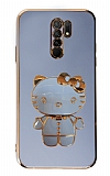 Eiroo Aynal Kitty Xiaomi Mi 11 Lite Standl Mavi Silikon Klf