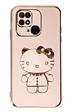 Eiroo Aynal Kitty Xiaomi Poco C40 Standl Pembe Silikon Klf