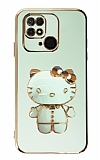 Eiroo Aynal Kitty Xiaomi Poco C40 Standl Yeil Silikon Klf