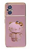 Eiroo Aynal Kitty Xiaomi Poco M5 Standl Mor Silikon Klf